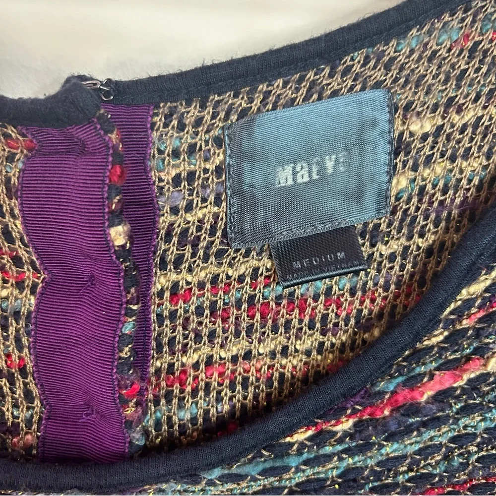 MAEVE | Boucle Navy Dress - Picture 4 of 5
